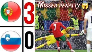 Slovenia vs Portugal 03 To penalty shootout EURO 2024 cristiano ronaldo missed penalty 🤯🔥 [upl. by Nitsed]