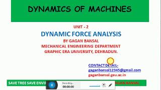 D02L05 DYNAMICALLY EQUIVALENT SYSTEM  GAGAN BANSAL  VIDEO LECTURE  INDIA [upl. by Dnalyaw480]