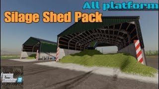 Silage Shed Pack  New mod for all platforms on FS22 [upl. by Rebmaed]