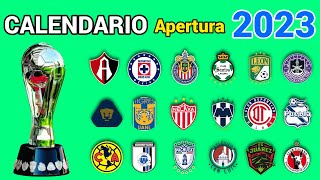 CALENDARIO COMPLETO de la LIGA MX para el TORNEO APERTURA 2023 [upl. by Querida142]