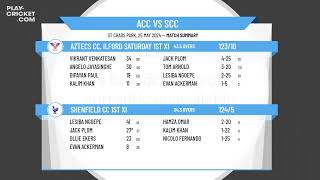 Aztecs CC Ilford Saturday 1st XI v Shenfield CC 1st XI [upl. by Stahl]