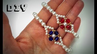 DIY beaded braceletssimple and elegant  How to make jewelry easy beading for beginners [upl. by Fitz]