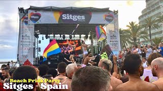 Sitges Pride 2022 The Hottest after Parade Party by the Beach  Orgullo Spain [upl. by Jerroll686]