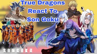 True Dragons React To Son Goku  Gacha Reaction [upl. by Linnette]