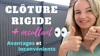 CLÔTURE rigide avec OCCULTANT  avantages et inconvénients [upl. by Trumann789]