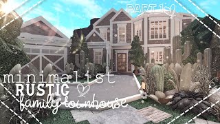 minimalist rustic family townhouse  PART 1  Roblox  Bloxburg [upl. by Aytac]