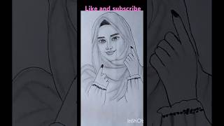 How to draw a hijab girl facedrawingart sorts [upl. by Naivatco]