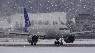 Innsbruck Airport 🇦🇹 Plane Spotting in the Alps  Very difficult approach Close up landings [upl. by Webb383]