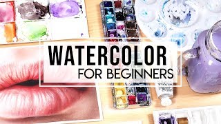 HOW TO USE WATERCOLOR  Guide for Beginners [upl. by Elicia936]