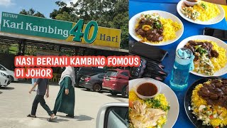 NASI BERIANI KAMBING 🐐 40 HARI FAMOUS DI AYER HITAM JOHOR MALAYSIA [upl. by Puff]