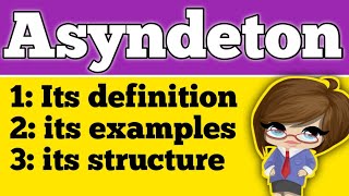 Asyndeton  What is asyndeton  Asyndeton as a figure of speech  Figure of speech  Literature [upl. by Inva]