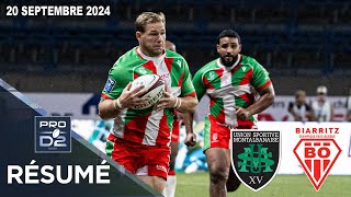 PRO D2  J4  Résumé partie complète US Montalbanaise  Biarritz Olympique PB  Saison 20242025 [upl. by Richmal]