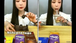 ASMR EATING CHOCOLATE CAKE AND DESSER  19 [upl. by Lenox]