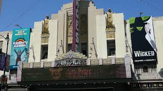 Avatar Harry Potter Spiderman Hamilton Pantages Theatre Marquee Hollywood LA CA USA August 14 2024 [upl. by Arnaud]