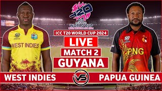 ICC T20 World Cup Live West Indies vs Papua New Guinea Live  WI vs PNG Live Scores amp Discussion [upl. by Evelyn]