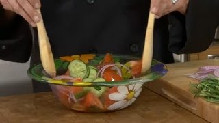 Cold Vegetable Salad Tossed With Olive Oil  Conventional Cooking [upl. by Lysander]