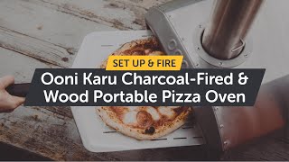 Ooni Karu 12 Wood and CharcoalFired Portable Pizza Oven  How to Setup amp Light it [upl. by Danialah]