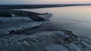 Dnieper Dam Breach Unleashes Floods In Southern Ukraine [upl. by Essilevi499]