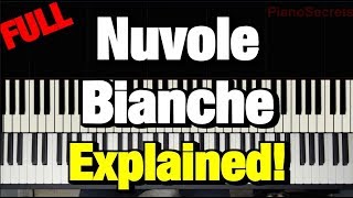 Nuvole Bianche Ludovico Einaudi Piano Tutorial Complete Song [upl. by Engvall]