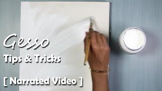 What is Gesso How to use Gesso on Acrylic Painting step by step Narrated Video [upl. by Ditmore]