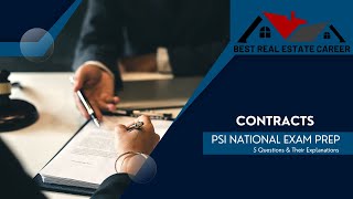 PSI Real Estate Exam Prep Contracts [upl. by Eimiaj]