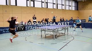 Regionalliga West  TTV Stadtallendorf  TTC Schwalbe Bergneustadt II  Highlights [upl. by Stiles]