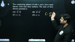 Two conducting spheres of radii r1 and r2 have same electric field near their surfaces The rati [upl. by Ioab]