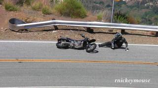 DRZ400 Motorcycle Crash on Mulholland [upl. by Filia230]