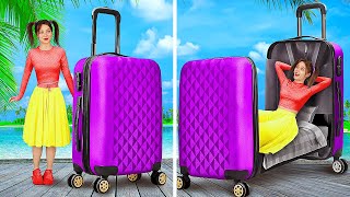 RICH VS BROKE TRAVEL PARENTING HACKS  Funny DIY Pranks On Friends Beach Tricks By 123GO Genius [upl. by Loni786]