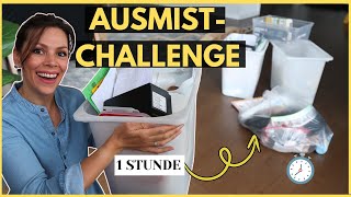 AUSMISTEN in 1 STUNDE Aussortieren und Ordnung schaffen  AusmistChallenge mache mit [upl. by Aroc351]