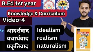 आदर्शवाद यथार्थवाद प्रकृतिवाद realism idealism naturalism by jane talk [upl. by Ashling]