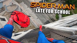 SPIDERMAN LATE FOR SCHOOL Epic Parkour POV [upl. by Lad605]