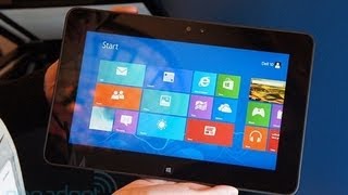 New Dell Tablet Latitude 10 Hands On Review  Engadget At CES 2013 [upl. by Anilegnave]