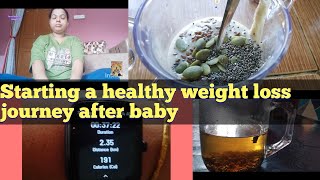 Start a healthy weight loss journey after delivery  Daily vlog ❣️ [upl. by Gunar]