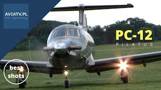 PC12 Pilatus Aircraft  landing at meadow [upl. by Macguiness162]