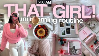 6 AM quotTHAT GIRLquot uni morning routine 2024 💐 productive study tips  morning habits  college vlog [upl. by Anerul]