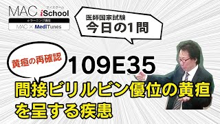 109E35 動画で学ぶ医師国試（MAC）間接ビリルビン優位の黄疸を呈する疾患（今日の1問） [upl. by Enej]