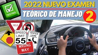 2023 NUEVO EXAMEN TEORICO DE CONDUCIR EN ESPAÑOLEXAMEN ESCRITO LICENCIA DE MANEJO EN USA [upl. by Keviv]