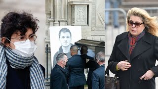 Obsèques de Gaspard Ulliel  la sortie des personnalités présentes [upl. by Anas963]