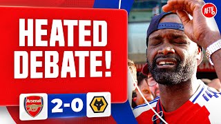 HEATED Robbie amp Yardman Argue Over Arteta  Arsenal 20 Wolves [upl. by Ahsertal578]