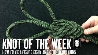 How to Tie a Figure8 Threaded Figure8 and Figure8 on a Bight  ITS Knot of the Week HD [upl. by Ordep]