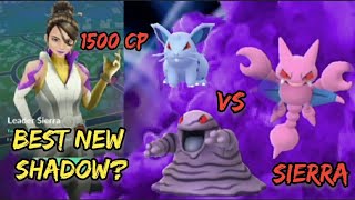 Which Rocket Leader should you focus on  Pokémon Go 1500cp team Vs Sierra Shadow Nidoran [upl. by Ert]