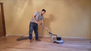 How to Use a WoodFflooring Buffer [upl. by Fenwick920]