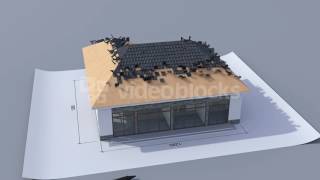 building a house with a hip roof time lapse 3d animation of house construction from the blueprints t [upl. by Dean413]