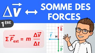 Vecteur variation de vitesse et somme des forces  1ère  Physique [upl. by Afton]