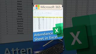 ✅ Attendance Sheet in Excel 💥Advance Trick Google Sheet shorts excel googlesheets ytviral [upl. by Inaffit187]