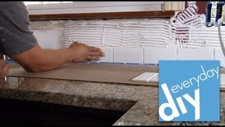 How to Install a Tile Backsplash Part 1  Buildipedia DIY [upl. by Araj979]