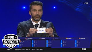 2024 UEFA Euro Cup Draw Full group seedings ft France England Germany and more  FOX Soccer [upl. by Ahseenak]