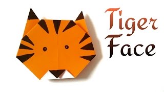 How to make an easy Paper quot Tiger 🐯 Facequot Shere Khan of Jungle Book  Origami for Beginners [upl. by Champ]