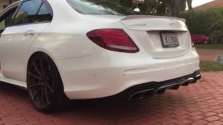 Mercedes Benz W213 E63S AMG Exhaust Cold Start Renntech ECU Tune and BMC Filters Anrky wheels by HRE [upl. by Othelia]